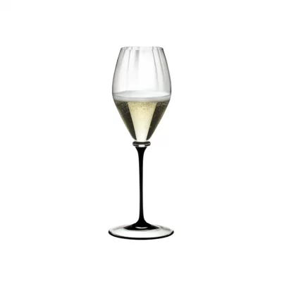 IRRIS Fatto A Mano Performance Champagnerglas Mit Schwarzem Stiel